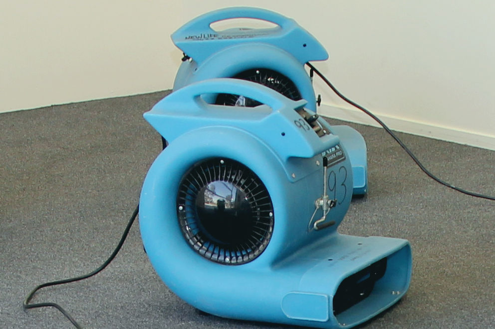 A standard 'Snail' air mover, specially designed for water damage.